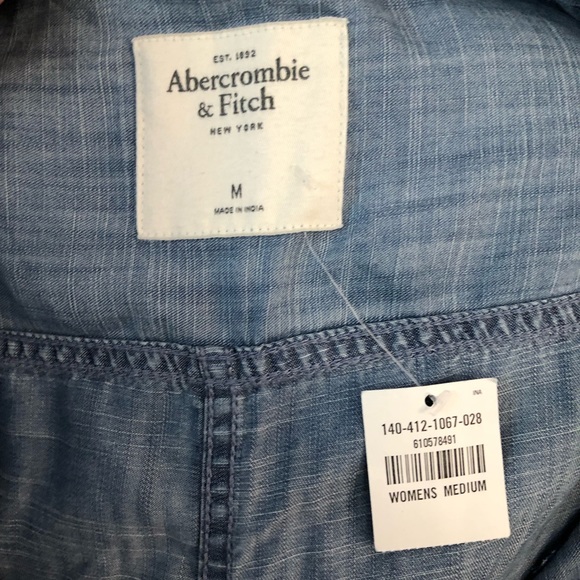 NWT ABERCROMBIE lyocell denim shirt size medium - Picture 4 of 4